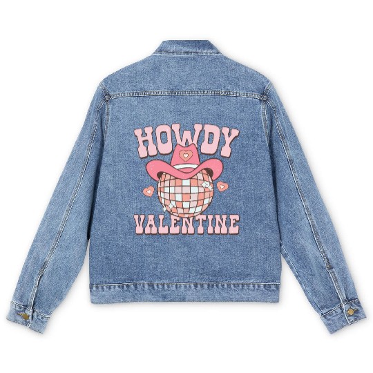 Howdy Heart Disco Groovy Western Cory Men's Denim Jackets
