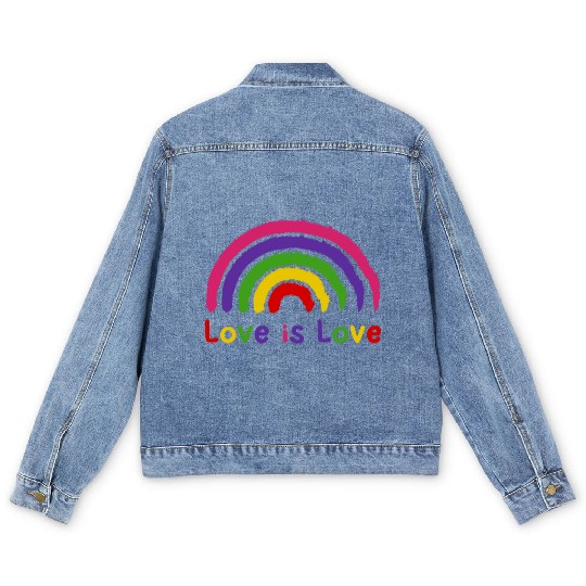 Love is Love Men's Denim Jackets