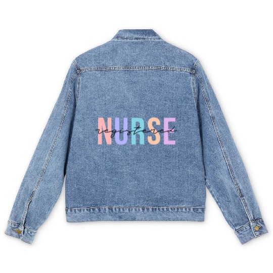 Registered Nurse Rn Emergency Room Nurse Men's Denim Jackets