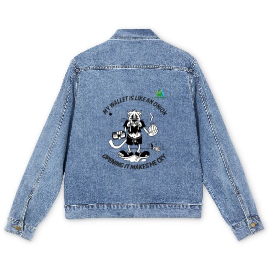 Crying Onion Wallet Humor Men's Denim Jackets