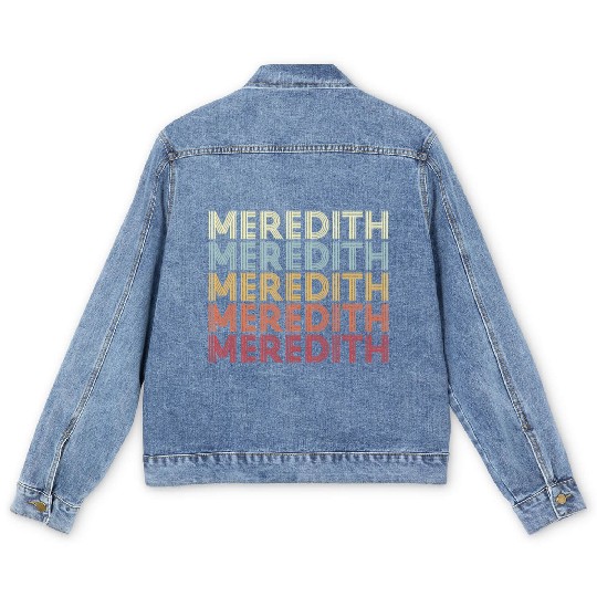 Meredith New Hampshire Meredith Nh Text Men's Denim Jackets