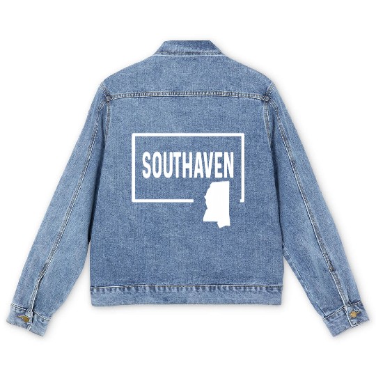 Southaven Mississippi Ms Home Hometown Vacation Men's Denim Jackets