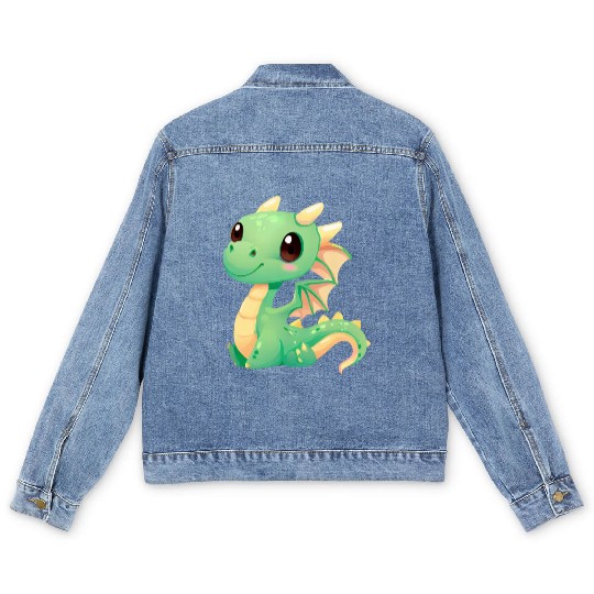Cute Dragon Men's Denim Jackets