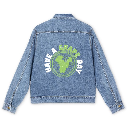 Have A Grape Day Men's Denim Jackets