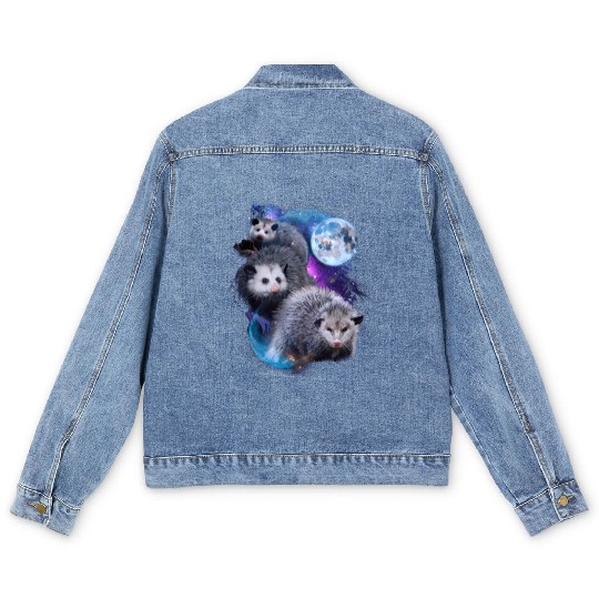 3 Moon Opossum Marsupial Rodent Opossum Novelty Men's Denim Jackets