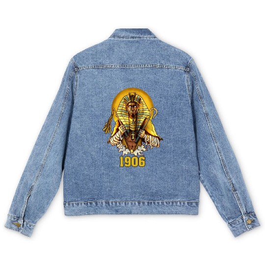 1906 Sphinx Alpha Ace Fraternity Pharoah Men's Denim Jackets