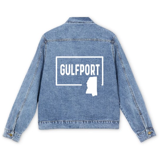 port Mississippi Ms - Home Hometown Vacation Men's Denim Jackets