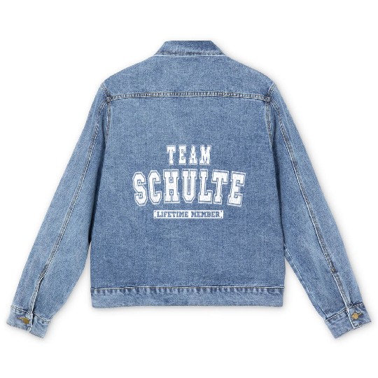 Team Schulte Lifetime Member Family Last Name Men's Denim Jackets