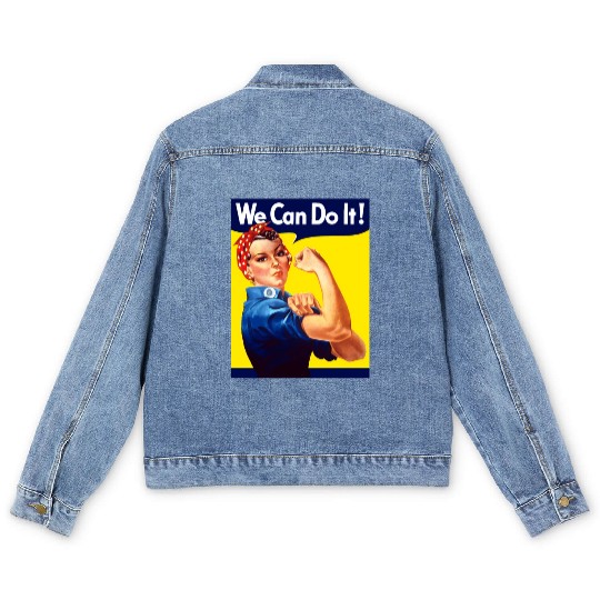 Rosie The Riveter We Can Do It Men's Denim Jackets