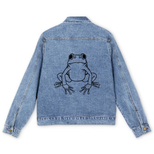 Frog Amphibian Toad Men's Denim Jackets