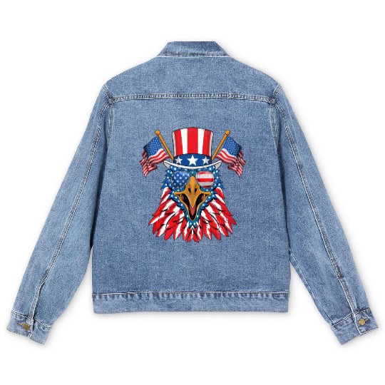 America Eagle USA Patriots American Pride Men's Denim Jackets