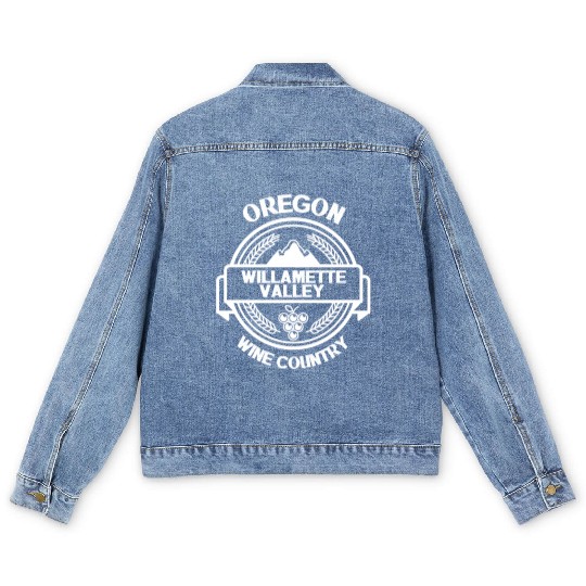 Oregon Wine Cory Willamette Valley Travel Men's Denim Jackets