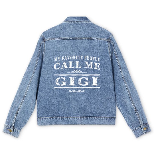 My Favorite People Call Me Gigi Grandma Men's Denim Jackets