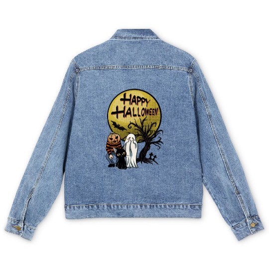Happy Halloween Friends Men's Denim Jackets