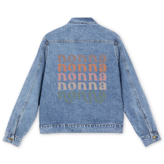 Nonna Stacked Typography Non Nonna Men's Denim Jackets