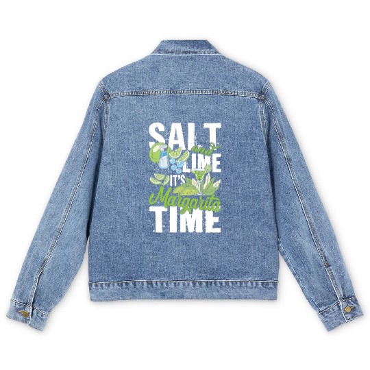 Salt And Lime It'S Margarita Time Pub Crawl Pytime Men's Denim Jackets