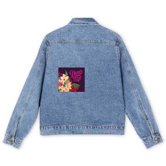 Never Give up Men's Denim Jackets