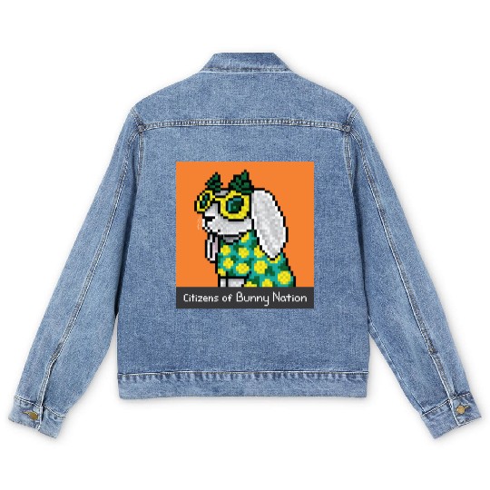 Citizens of Bunny Nation NFT #90 Artwork Men's Denim Jackets