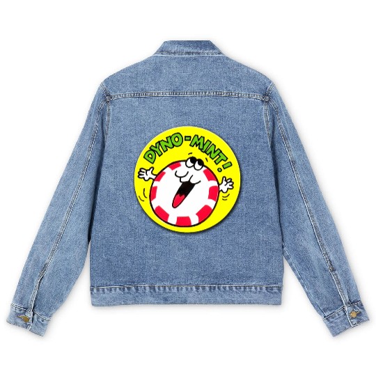 Vintage Scratch And Sniff Sticker Peppermint Dyno- Men's Denim Jackets