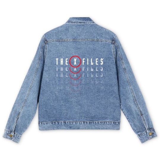 X-Files Repeating Logo Men's Denim Jackets