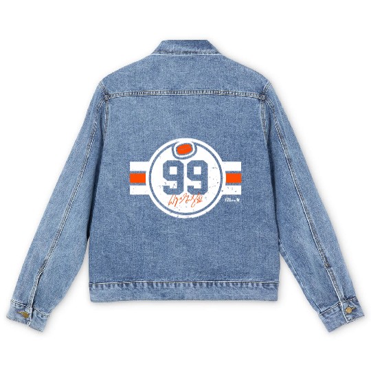 Wayne Gretzky No 99 Edmonton Hockey Men's Denim Jackets