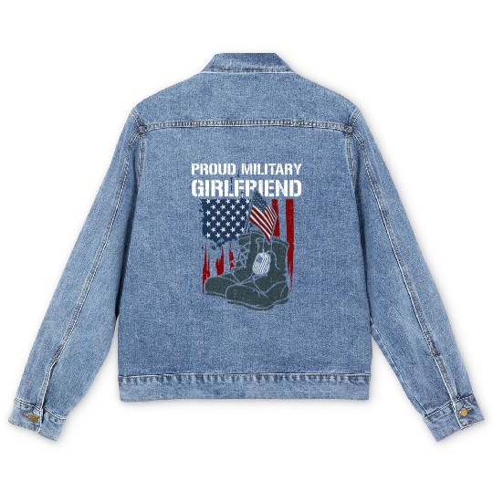 Friend Proud Military Friend Memorial Day Men's Denim Jackets