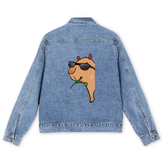 Capybara Lover Women Capybara Gift Men Capybara Men's Denim Jackets