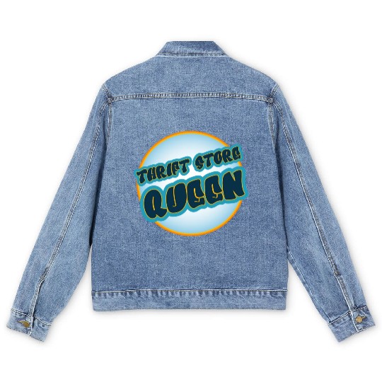 Thrift Store Queen blue orange Men's Denim Jackets