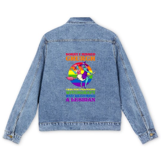 I Was Busy Practicing Witchcraft And Becoming Men's Denim Jackets