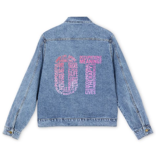 Occupational Therapy Ot Men's Denim Jackets