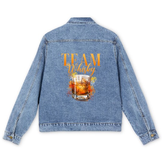 Team Whisky Stag Party Women Bartender Men's Denim Jackets
