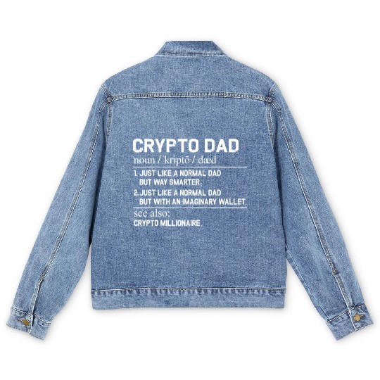 The crypto dad jokes definition Men's Denim Jackets