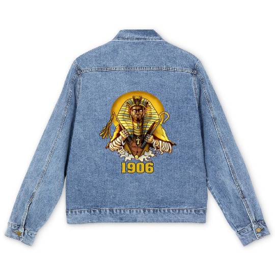 1906 Sphinx Alpha Ace Fraternity Pharoah Men's Denim Jackets