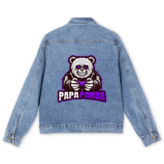 Papa Panda Men's Denim Jackets