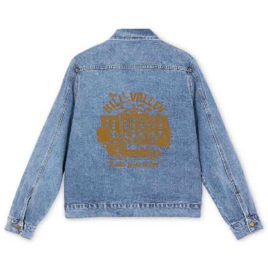 Back To The Future Visit Hill Valley A e Place To Men's Denim Jackets