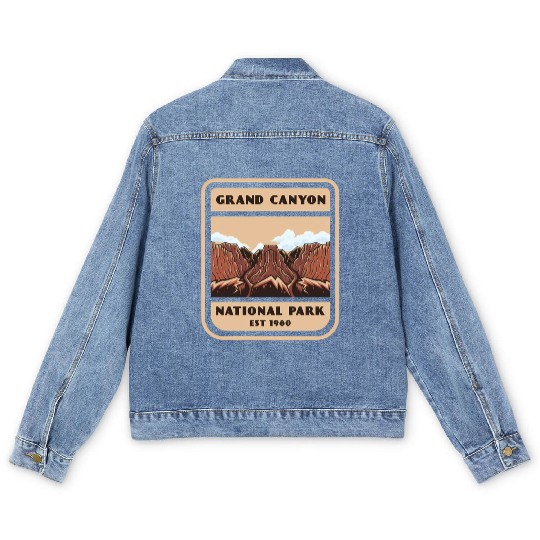 Grand Canyon National Park Vintage Style Men's Denim Jackets