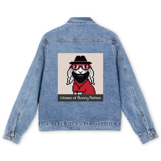 Citizens of Bunny Nation NFT #20 Artwork Men's Denim Jackets
