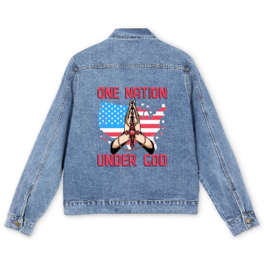 One Nation under God Men's Denim Jackets