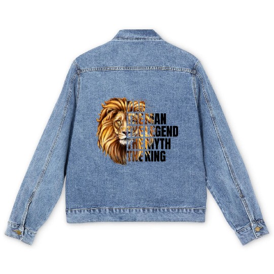 The Man the Legend Lion Men's Denim Jackets