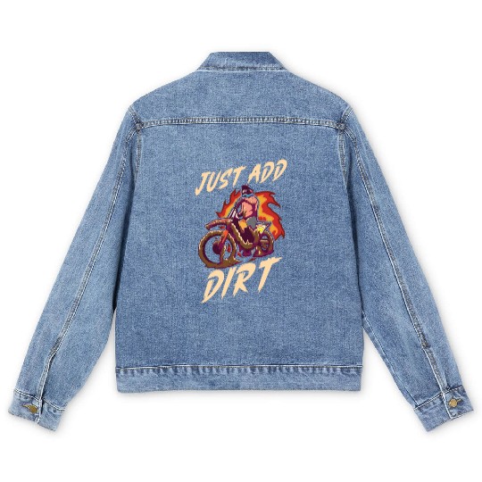 Dirt Bike Dirt Bike Riding Motocross Dirt Biking Men's Denim Jackets