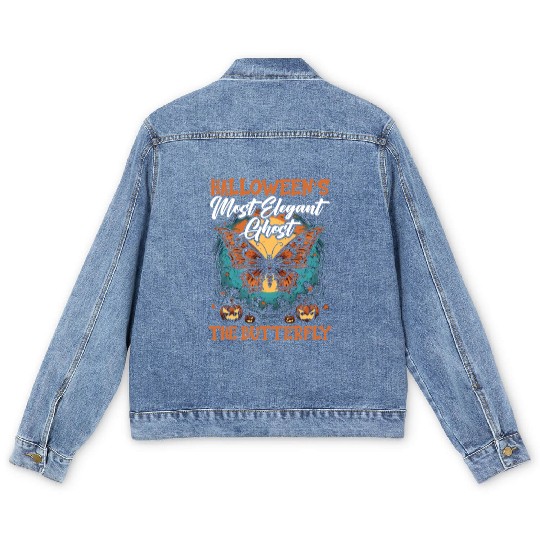 Butterfly Halloween Trick Or Treat Insect Lover Men's Denim Jackets