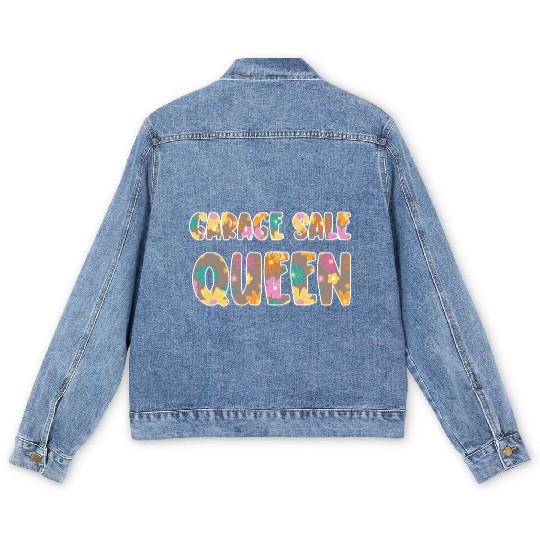 Garage Sale Queen brown floral Men's Denim Jackets