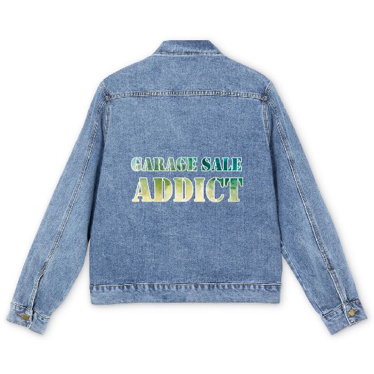 Garage Sale Addict green yellow watercolor Men's Denim Jackets