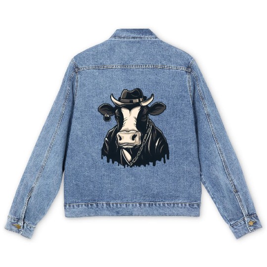 CowGirl Cowboy Party Stag Wild Men's Denim Jackets