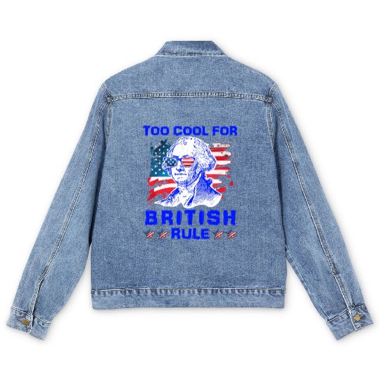 George Washington Too cool for British Rule US Men's Denim Jackets