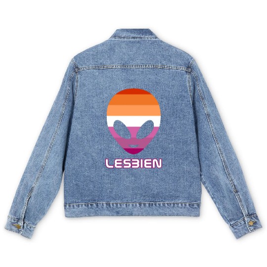 Lesbien aka lesbian alien Men's Denim Jackets