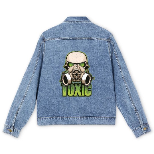 Toxic Green Military And Safety Gas Men's Denim Jackets