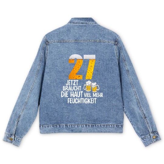 27Th Beer Humor Men's Denim Jackets