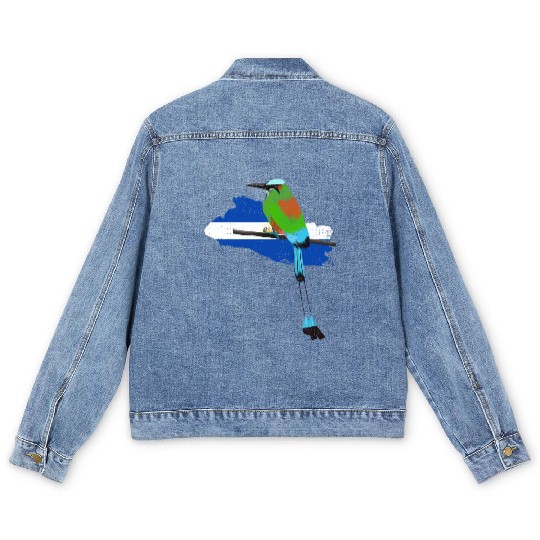El Salvador Salvadoran Coat Salvadorian Torogoz Men's Denim Jackets