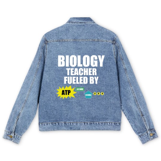 Funny Biology Teacher Men's Denim Jackets